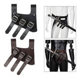 Maxbell Medieval Sword Frog Cutlass Rapier Costume for Stage Show Men Adults Black
