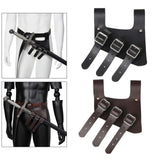 Maxbell Medieval Sword Frog Cutlass Rapier Costume for Stage Show Men Adults Black