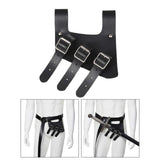 Maxbell Medieval Sword Frog Cutlass Rapier Costume for Stage Show Men Adults Black