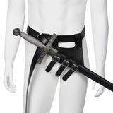 Maxbell Medieval Sword Frog Cutlass Rapier Costume for Stage Show Men Adults Black