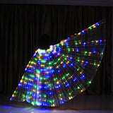 Maxbell LED Belly Dance Wings with Telescopic Sticks Large for Carnival Adult Women