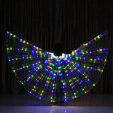 Maxbell LED Belly Dance Wings with Telescopic Sticks Large for Carnival Adult Women