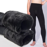 Maxbell Men's Thermal Pants Long Johns Bottom Fleece Lined Leggings Men Tights Black