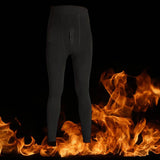 Maxbell Men's Thermal Pants Long Johns Bottom Fleece Lined Leggings Men Tights Black