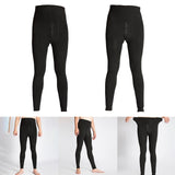 Maxbell Men's Thermal Pants Long Johns Bottom Fleece Lined Leggings Men Tights Black