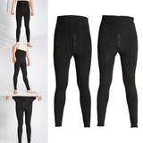 Maxbell Men's Thermal Pants Long Johns Bottom Fleece Lined Leggings Men Tights Black