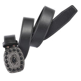 Maxbell Western Cowboy Belt PU Unisex Waist Strap Fashion for Work Gift Holidays Black
