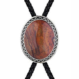 Maxbell PU Bolo Tie Necktie Costume Wedding Halloween Necklace Handmade Fancy Dress Brown