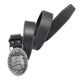 Maxbell Mens Cowboy Belt Classic Waist Strap 120cm PU Leather for Boyfriend Black