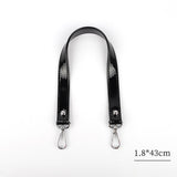 Maxbell Replacement Purse Straps Handle Strap Clutches Handbag PU Leather Bag Strap Argent 43cm