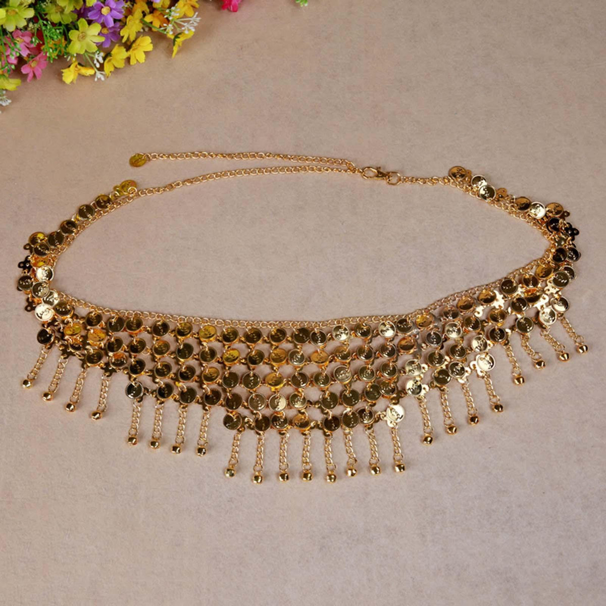 Maxbell Fashion Belly dance Chain Belly Jewelry Hollow Halloween Costume Outfit