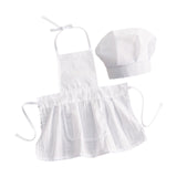 Maxbell 2 Pieces Baby Chef Apron and Hat Infant Baby Chef Costume Kids Costumes Set L Girl