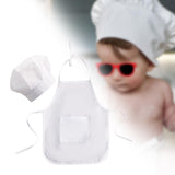Maxbell 2 Pieces Baby Chef Apron and Hat Infant Baby Chef Costume Kids Costumes Set L Boy