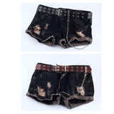 Maxbell Punk Belt Waist Strap Handmade with Chain Biker Fashion PU Leather Black