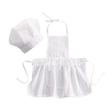 Maxbell 2 Pieces Baby Chef Apron and Hat Infant Baby Chef Costume Kids Costumes Set S Girl