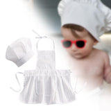 Maxbell 2 Pieces Baby Chef Apron and Hat Infant Baby Chef Costume Kids Costumes Set S Girl