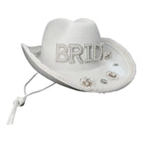 Maxbell Cowgirl Hat Wind Lanyard Jazz Hat Cowboy Hat for Wedding Celebration Holiday
