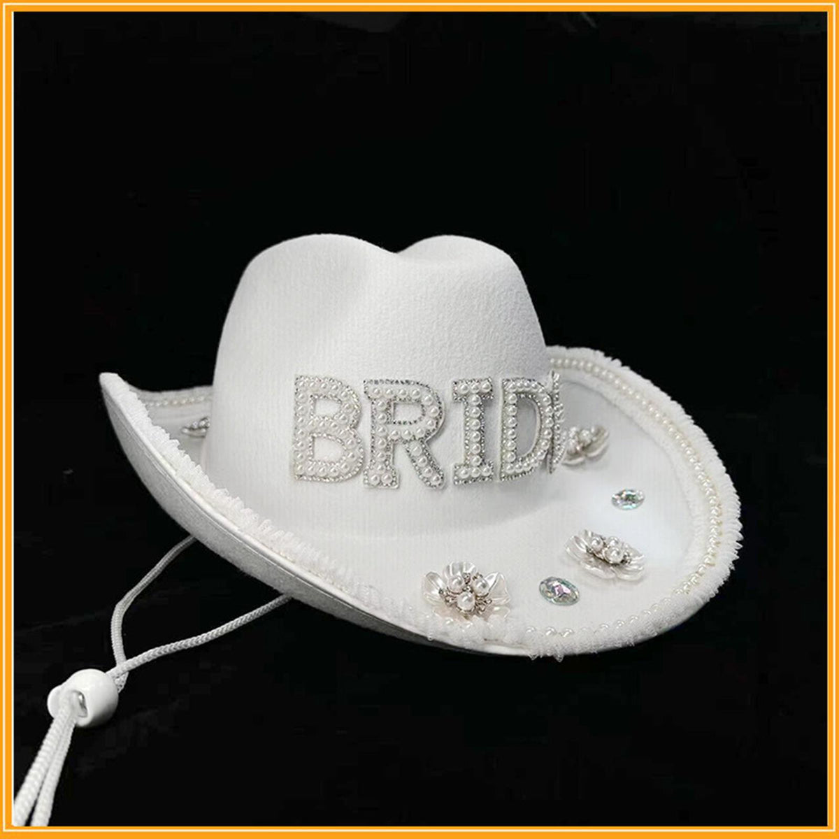 Maxbell Cowgirl Hat Wind Lanyard Jazz Hat Cowboy Hat for Wedding Celebration Holiday