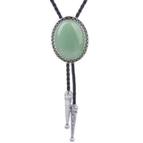 Maxbell Stylish Men Bolo Tie Clothing Accessory Necklace for Sweater Wedding Gift Light Green