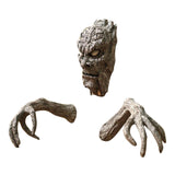 Maxbell 3Pcs Resin Facial Features Figures Holiday Decorative for Garden Lawn