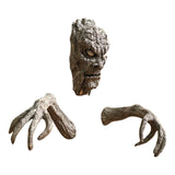 Maxbell 3Pcs Resin Facial Features Figures Holiday Decorative for Garden Lawn