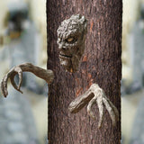 Maxbell 3Pcs Resin Facial Features Figures Holiday Decorative for Garden Lawn