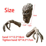 Maxbell 3Pcs Resin Facial Features Figures Holiday Decorative for Garden Lawn