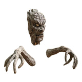 Maxbell 3Pcs Resin Facial Features Figures Holiday Decorative for Garden Lawn