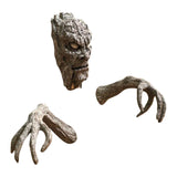 Maxbell 3Pcs Resin Facial Features Figures Holiday Decorative for Garden Lawn