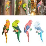 Maxbell Realistic Miniature Birds Tree Peeker Decor Statue for Outdoor Patio