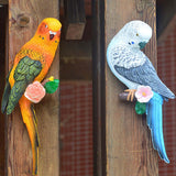 Maxbell Realistic Miniature Birds Tree Peeker Decor Statue for Outdoor Patio