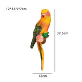 Maxbell Realistic Miniature Birds Tree Peeker Decor Statue for Outdoor Patio