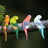 Maxbell Realistic Miniature Birds Tree Peeker Decor Statue for Outdoor Patio