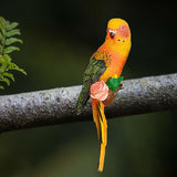 Maxbell Realistic Miniature Birds Tree Peeker Decor Statue for Outdoor Patio