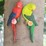 Maxbell Realistic Miniature Birds Tree Peeker Decor Statue for Outdoor Patio