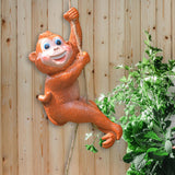 Maxbell Hanging Swing Animal Statue Garden Sculpture Decor Hand Painted Accessories Monkey