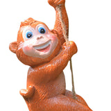 Maxbell Hanging Swing Animal Statue Garden Sculpture Decor Hand Painted Accessories Monkey