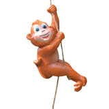 Maxbell Hanging Swing Animal Statue Garden Sculpture Decor Hand Painted Accessories Monkey