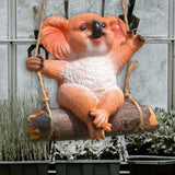 Maxbell Hanging Swing Animal Statue Garden Sculpture Decor Hand Painted Accessories Koala