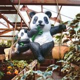 Maxbell Hanging Swing Animal Statue Garden Sculpture Decor Hand Painted Accessories Panda