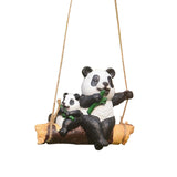 Maxbell Hanging Swing Animal Statue Garden Sculpture Decor Hand Painted Accessories Panda