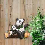 Maxbell Hanging Swing Animal Statue Garden Sculpture Decor Hand Painted Accessories Panda