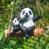 Maxbell Hanging Swing Animal Statue Garden Sculpture Decor Hand Painted Accessories Panda