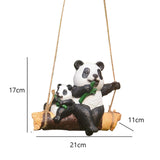 Maxbell Hanging Swing Animal Statue Garden Sculpture Decor Hand Painted Accessories Panda