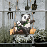 Maxbell Hanging Swing Animal Statue Garden Sculpture Decor Hand Painted Accessories Panda