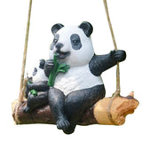 Maxbell Hanging Swing Animal Statue Garden Sculpture Decor Hand Painted Accessories Panda