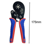 Maxbell Ratcheting Crimping Tool Self Adjusting Multi Purpose for Cable End Sleeves Red Blue