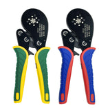 Maxbell Ratcheting Crimping Tool Self Adjusting Multi Purpose for Cable End Sleeves Red Blue