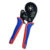 Maxbell Ratcheting Crimping Tool Self Adjusting Multi Purpose for Cable End Sleeves Red Blue