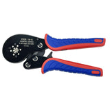 Maxbell Ratcheting Crimping Tool Self Adjusting Multi Purpose for Cable End Sleeves Red Blue